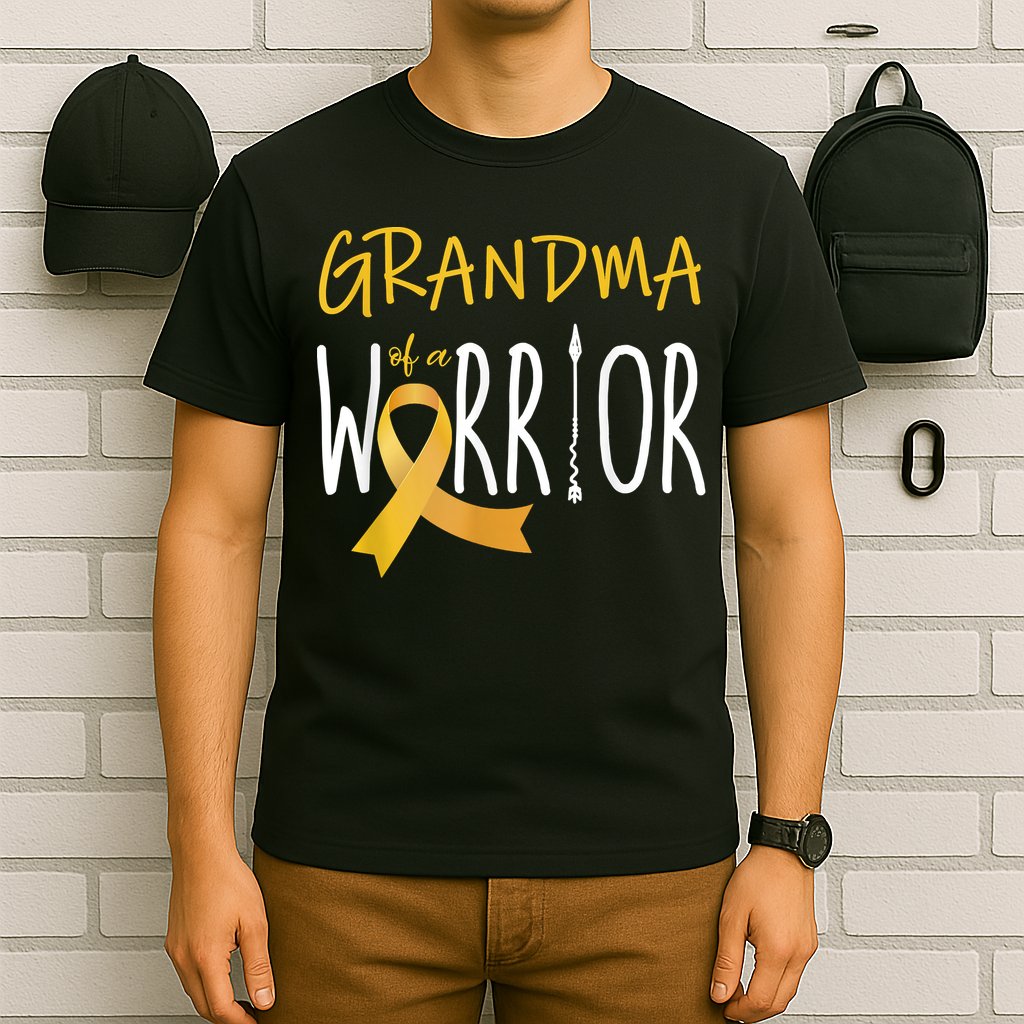 Childhood Cancer Awareness Grandma Of A Warrior T-Shirt