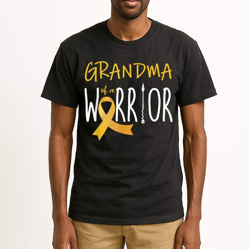 Childhood Cancer Awareness Grandma Of A Warrior Tall T-Shirt