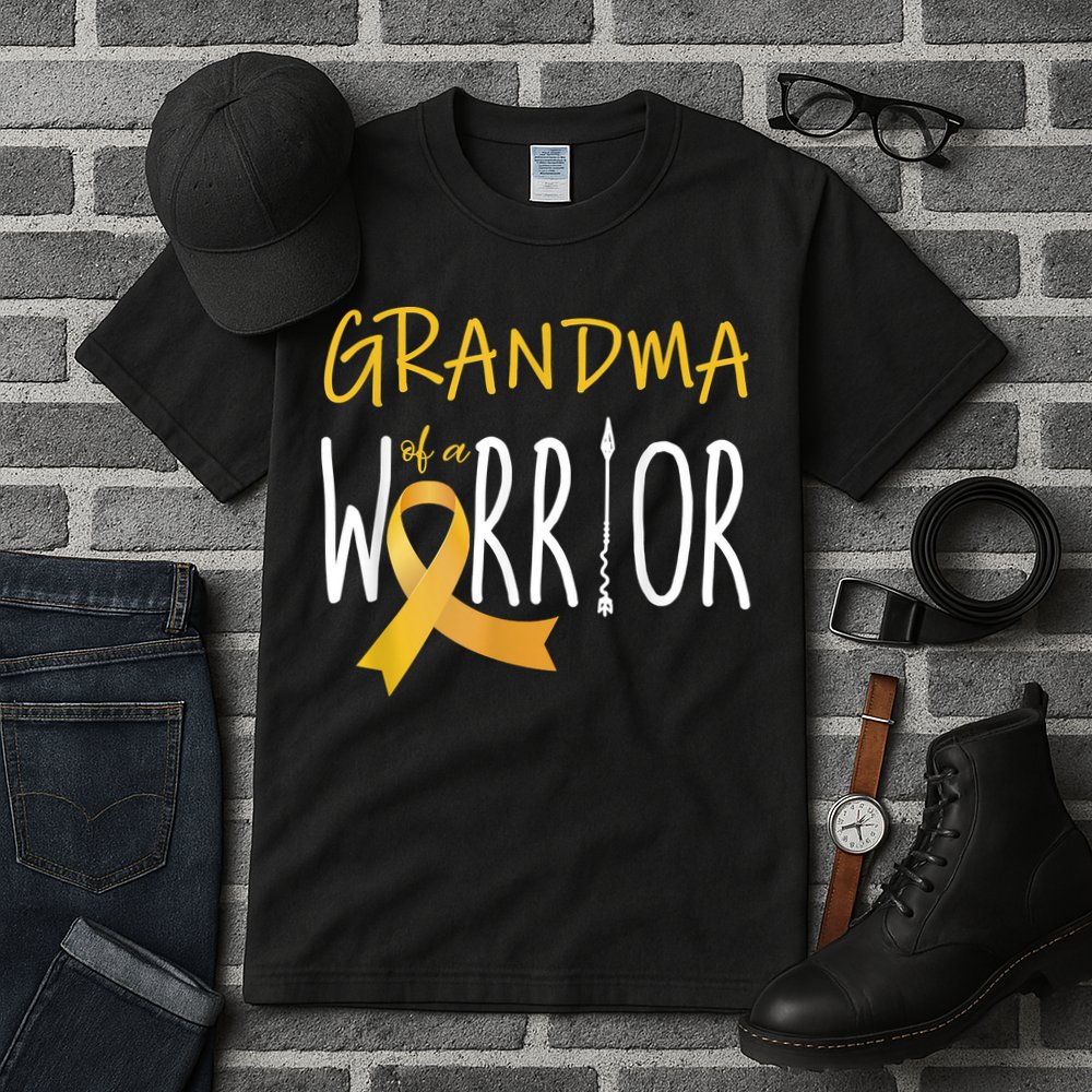 Childhood Cancer Awareness Grandma Of A Warrior Tall T-Shirt