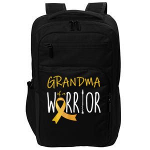 Childhood Cancer Awareness Grandma Of A Warrior Impact Tech Backpack