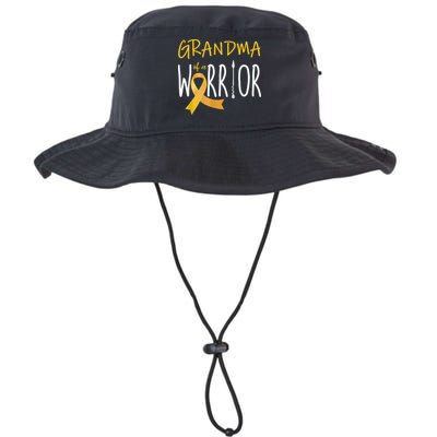 Childhood Cancer Awareness Grandma Of A Warrior Bucket Hat