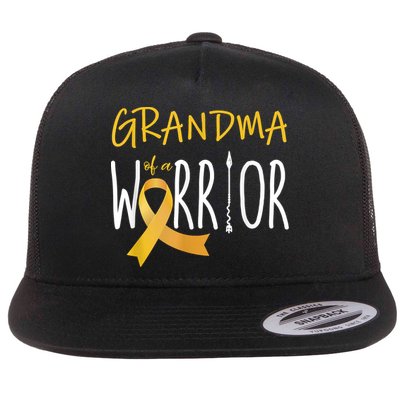 Childhood Cancer Awareness Grandma Of A Warrior Flatbill Hat