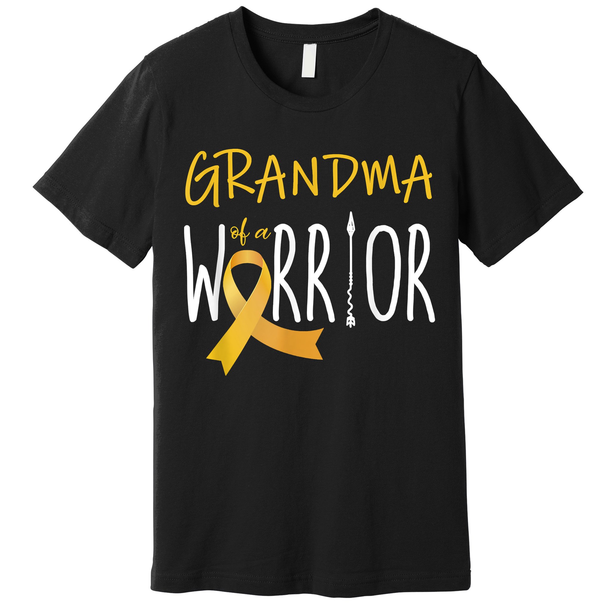 Childhood Cancer Awareness Grandma Of A Warrior Premium T-Shirt