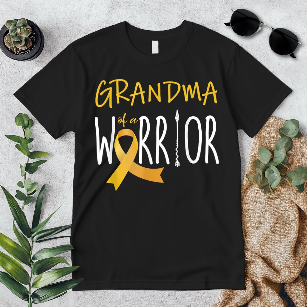 Childhood Cancer Awareness Grandma Of A Warrior Premium T-Shirt