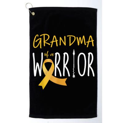 Childhood Cancer Awareness Grandma Of A Warrior Platinum Collection Golf Towel