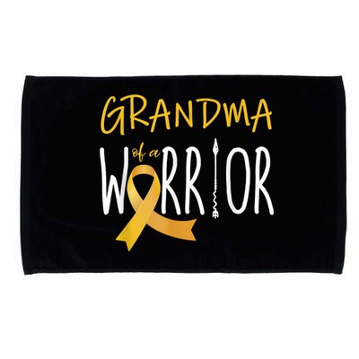 Childhood Cancer Awareness Grandma Of A Warrior Microfiber Hand Towel