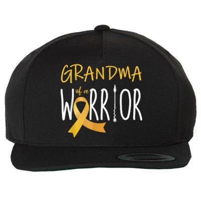 Childhood Cancer Awareness Grandma Of A Warrior Wool Snapback Cap