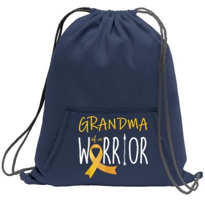 Childhood Cancer Awareness Grandma Of A Warrior Sweatshirt Cinch Pack Bag