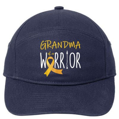 Childhood Cancer Awareness Grandma Of A Warrior 7-Panel Snapback Hat