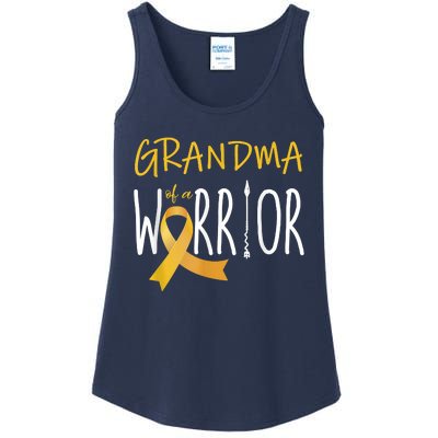 Childhood Cancer Awareness Grandma Of A Warrior Ladies Essential Tank