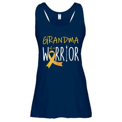 Childhood Cancer Awareness Grandma Of A Warrior Ladies Essential Flowy Tank