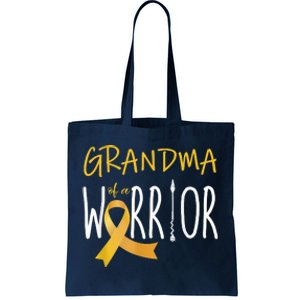 Childhood Cancer Awareness Grandma Of A Warrior Tote Bag