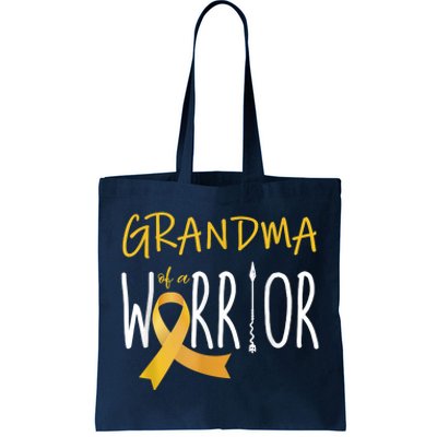 Childhood Cancer Awareness Grandma Of A Warrior Tote Bag