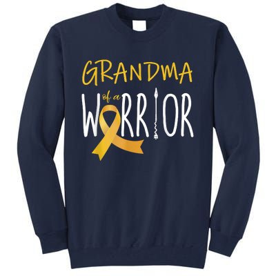 Childhood Cancer Awareness Grandma Of A Warrior Tall Sweatshirt