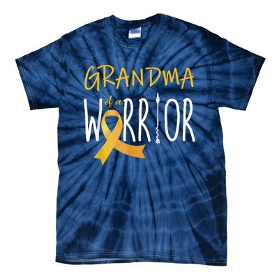 Childhood Cancer Awareness Grandma Of A Warrior Tie-Dye T-Shirt