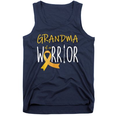 Childhood Cancer Awareness Grandma Of A Warrior Tank Top