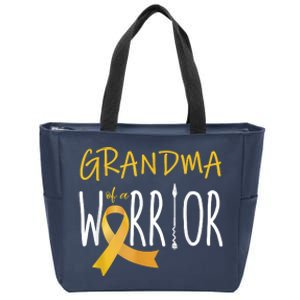 Childhood Cancer Awareness Grandma Of A Warrior Zip Tote Bag