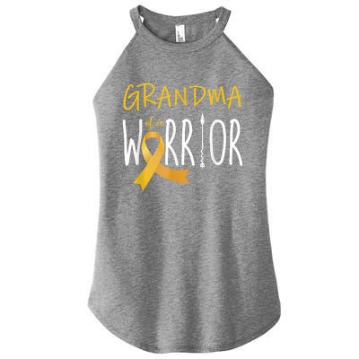 Childhood Cancer Awareness Grandma Of A Warrior Women's Perfect Tri Rocker Tank