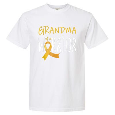 Childhood Cancer Awareness Grandma Of A Warrior Garment-Dyed Heavyweight T-Shirt