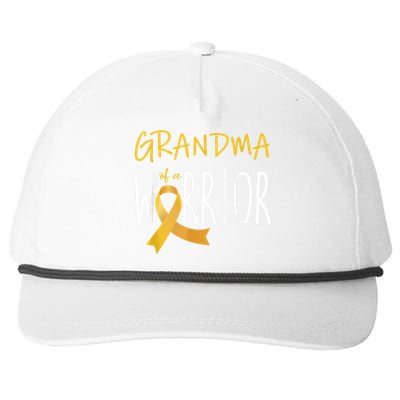 Childhood Cancer Awareness Grandma Of A Warrior Snapback Five-Panel Rope Hat