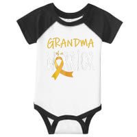 Childhood Cancer Awareness Grandma Of A Warrior Infant Baby Jersey Bodysuit