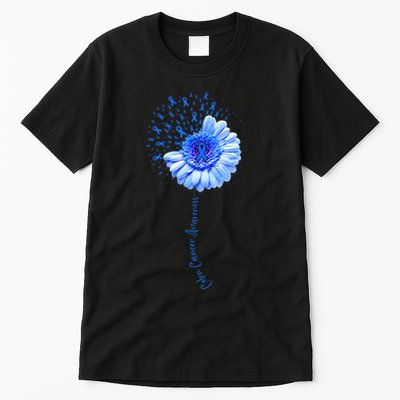 Colon Cancer Awareness Flower Survivor Fighter Tall T-Shirt