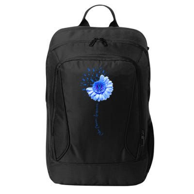 Colon Cancer Awareness Flower Survivor Fighter City Backpack