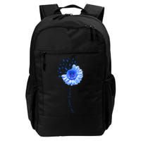 Colon Cancer Awareness Flower Survivor Fighter Daily Commute Backpack