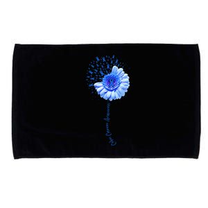 Colon Cancer Awareness Flower Survivor Fighter Microfiber Hand Towel