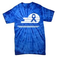 Colon Cancer Awareness Butts Matter Too Blue Ribbon Warrior Great Gift Tie-Dye T-Shirt