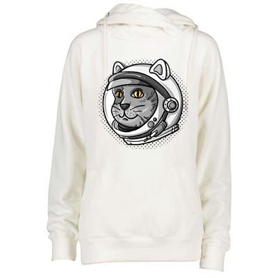 Catronaut Cat Astronaut Cat Space Graphic Gift Womens Funnel Neck Pullover Hood