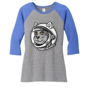 Catronaut Cat Astronaut Cat Space Graphic Gift Women's Tri-Blend 3/4-Sleeve Raglan Shirt