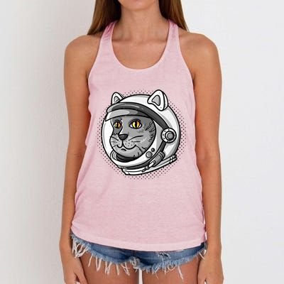 Catronaut Cat Astronaut Cat Space Graphic Gift Women's Knotted Racerback Tank