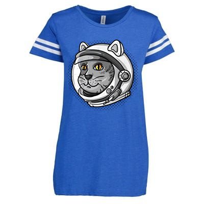 Catronaut Cat Astronaut Cat Space Graphic Gift Enza Ladies Jersey Football T-Shirt