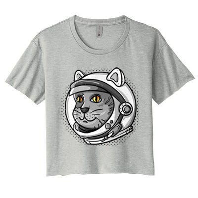 Catronaut Cat Astronaut Cat Space Graphic Gift Women's Crop Top Tee