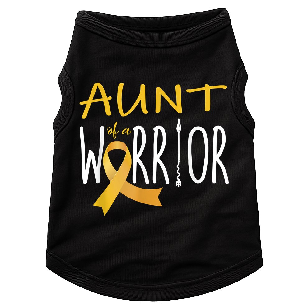 Childhood Cancer Awareness Aunt Of A Warrior Doggie Tank