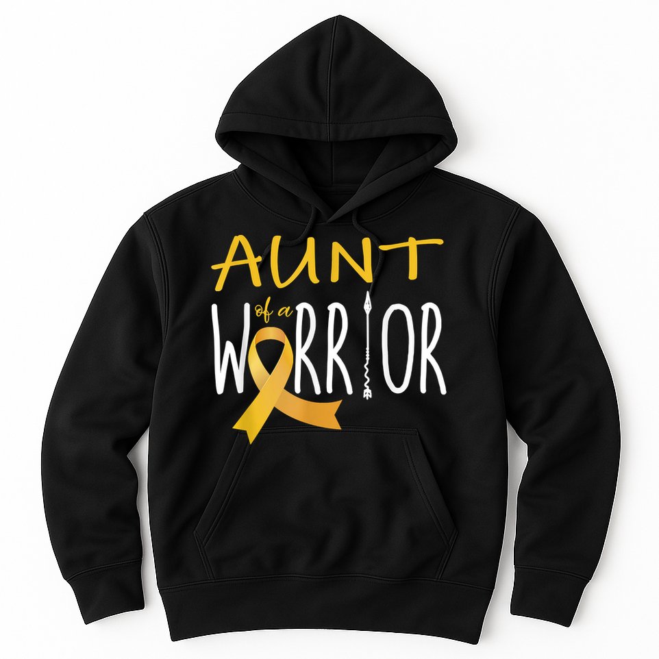 Childhood Cancer Awareness Aunt Of A Warrior Hoodie