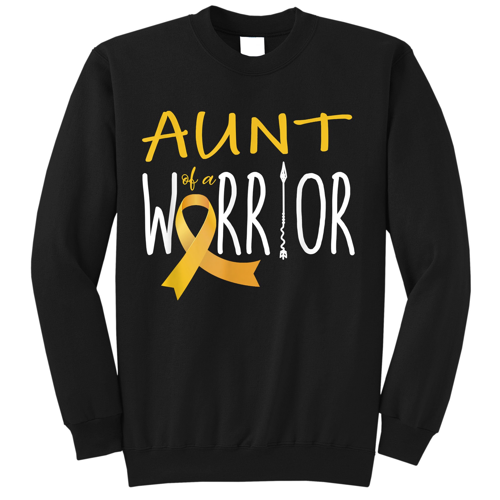 Childhood Cancer Awareness Aunt Of A Warrior Sweatshirt
