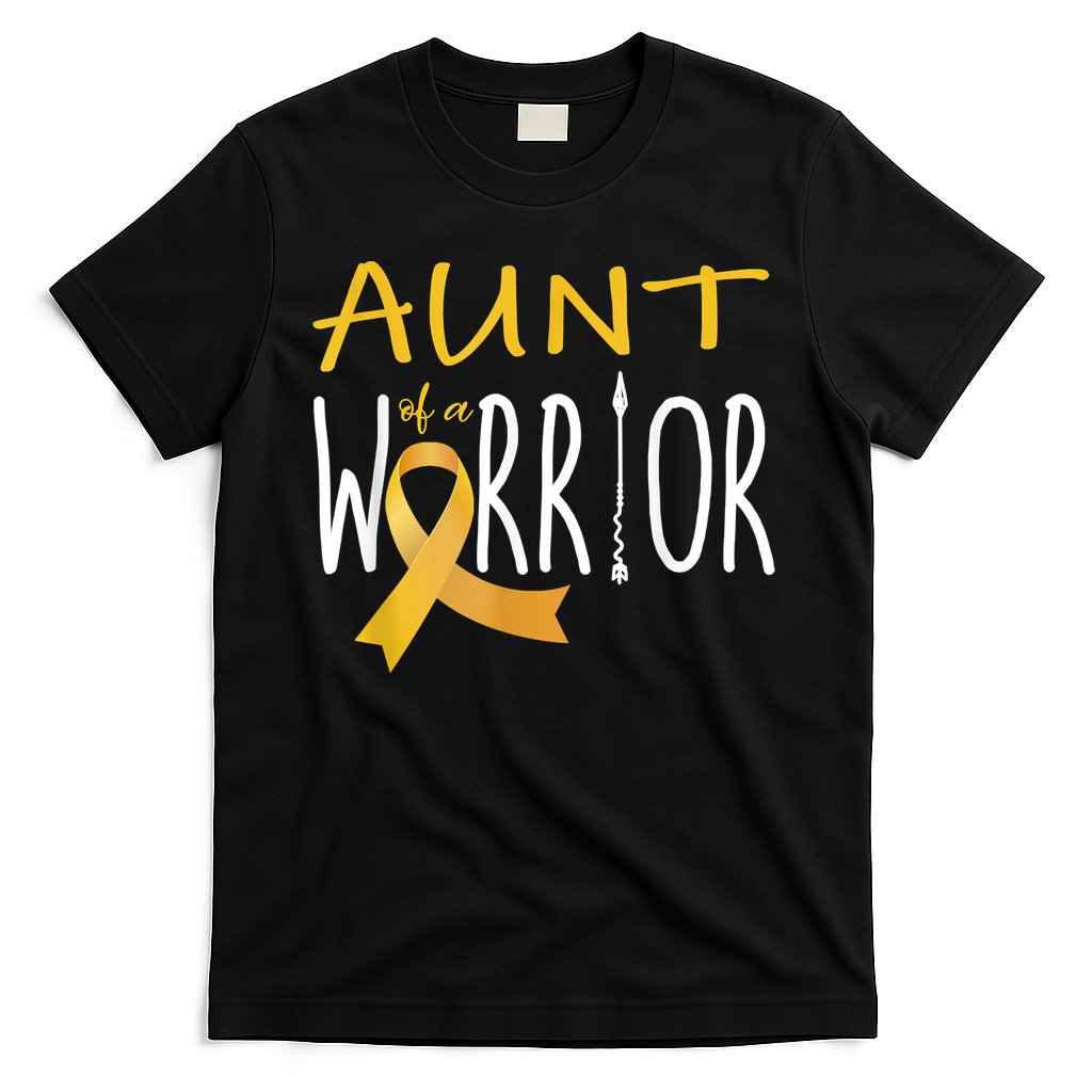 Childhood Cancer Awareness Aunt Of A Warrior T-Shirt