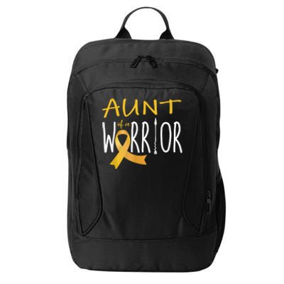 Childhood Cancer Awareness Aunt Of A Warrior City Backpack