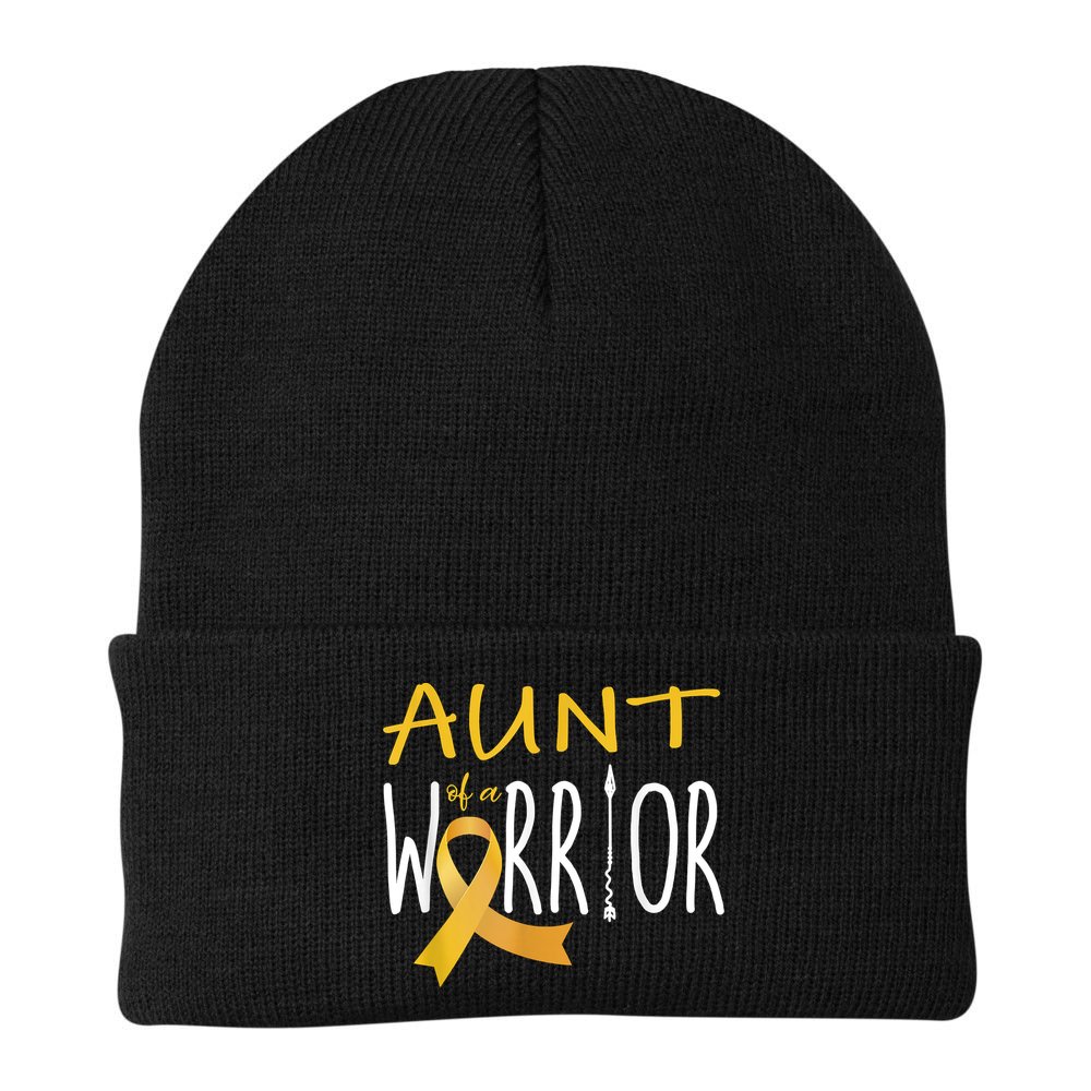 Childhood Cancer Awareness Aunt Of A Warrior Beanie