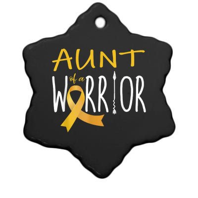 Childhood Cancer Awareness Aunt Of A Warrior Ceramic Star Ornament