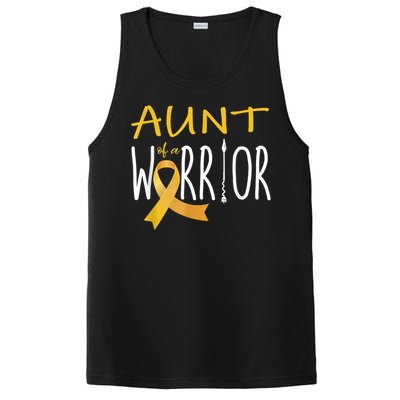 Childhood Cancer Awareness Aunt Of A Warrior PosiCharge Competitor Tank