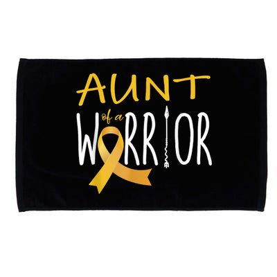 Childhood Cancer Awareness Aunt Of A Warrior Microfiber Hand Towel