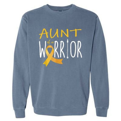 Childhood Cancer Awareness Aunt Of A Warrior Garment-Dyed Sweatshirt