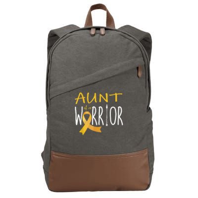 Childhood Cancer Awareness Aunt Of A Warrior Cotton Canvas Backpack