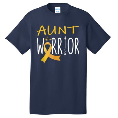 Childhood Cancer Awareness Aunt Of A Warrior Tall T-Shirt