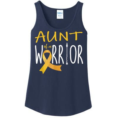 Childhood Cancer Awareness Aunt Of A Warrior Ladies Essential Tank