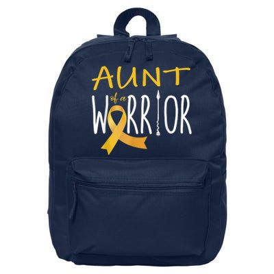 Childhood Cancer Awareness Aunt Of A Warrior 16 in Basic Backpack