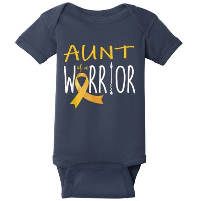 Childhood Cancer Awareness Aunt Of A Warrior Baby Bodysuit